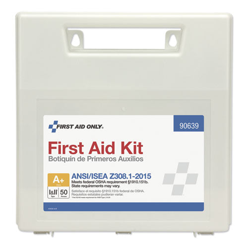 First Aid Only - ANSI Class A+ First Aid Kit for 50 People, 183 Pieces, Plastic Case