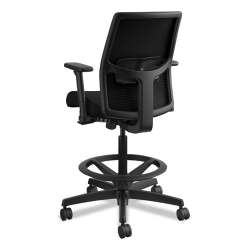 Hon - Ignition 2.0 Ilira-Stretch Mesh Back Task Stool, Supports Up to 300 lb, 23" to 32" Seat Height, Black