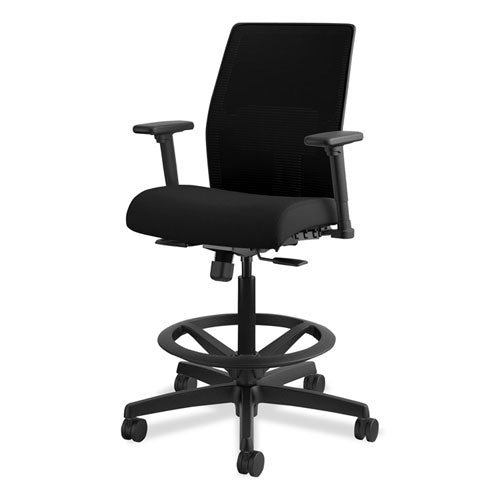 Hon - Ignition 2.0 Ilira-Stretch Mesh Back Task Stool, Supports Up to 300 lb, 23" to 32" Seat Height, Black