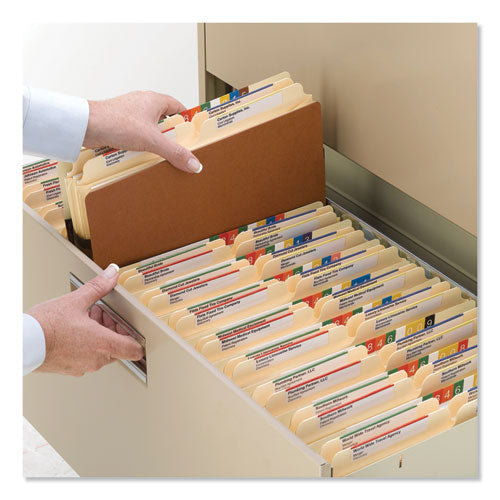 Smead - Redrope Drop Front File Pockets, 5.25" Expansion, Letter Size, Redrope, 10/Box
