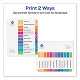 Avery - Customizable TOC Ready Index Multicolor Tab Dividers, 12-Tab, Jan. to Dec., 11 x 8.5, White, Traditional Color Tabs, 1 Set