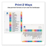 Avery - Customizable TOC Ready Index Multicolor Tab Dividers, 26-Tab, A to Z, 11 x 8.5, White, Traditional Color Tabs, 1 Set