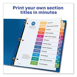 Avery - Customizable TOC Ready Index Multicolor Tab Dividers, 12-Tab, Jan. to Dec., 11 x 8.5, White, Traditional Color Tabs, 1 Set