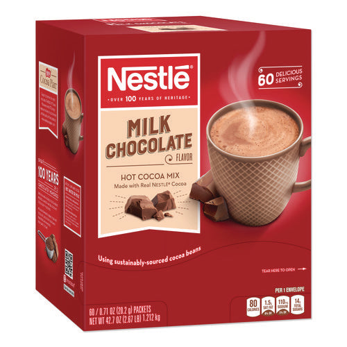 Nestle - Hot Cocoa Mix, Milk Chocolate, 0.71 oz Packet, 60 Packets/Box