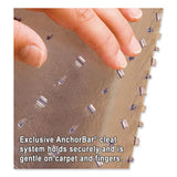 ES Robbins - EverLife Light Use Chair Mat for Flat to Low Pile Carpeted Floors, Rectangular with Lip, Straight Edges, 45" x 53", Clear
