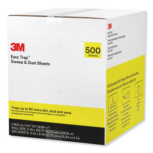 3M - Easy Trap Duster, 5" x 125 ft, White, 250 Sheet/Roll, 2 Rolls/Carton