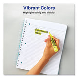 Avery - HI-LITER Desk-Style Highlighters, Fluorescent Yellow Ink, Chisel Tip, Yellow/Black Barrel, Dozen