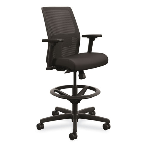 Hon - Ignition 2.0 Ilira-Stretch Mesh Back Task Stool, Supports Up to 300 lb, 23" to 32" Seat Height, Black