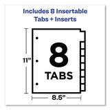 Avery - Insertable Big Tab Dividers, 8-Tab, Double-Sided Gold Edge Reinforcing, 11 x 8.5, Buff, Assorted Tabs, 1 Set