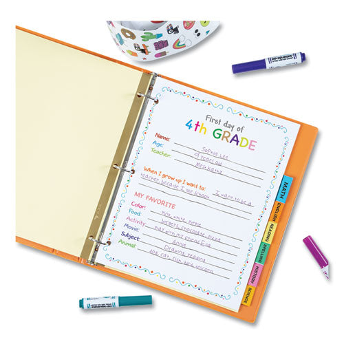 Avery - Insertable Big Tab Dividers, 8-Tab, Double-Sided Gold Edge Reinforcing, 11 x 8.5, Buff, Assorted Tabs, 1 Set