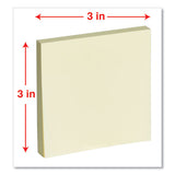 Universal - Self-Stick Note Pads, 3" x 3", Yellow, 100 Sheets/Pad, 12 Pads/Pack