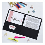 Avery - Two-Pocket Folder, 40-Sheet Capacity, 11 x 8.5, Black, 25/Box