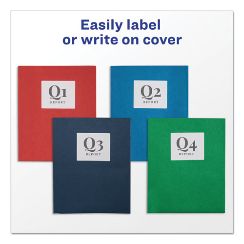 Avery - Two-Pocket Folder, 40-Sheet Capacity, 11 x 8.5, Light Blue, 25/Box