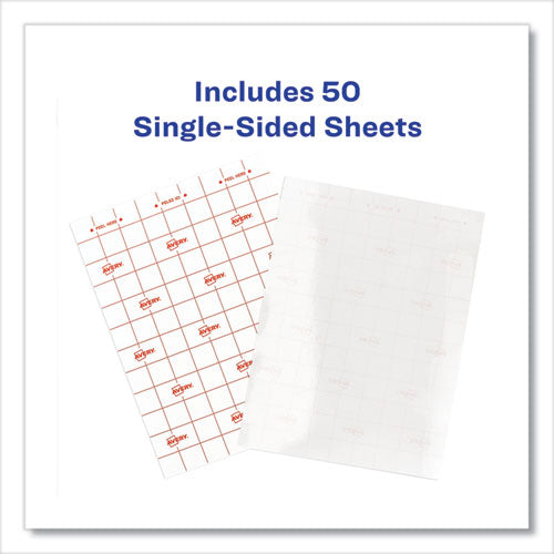 Avery - Clear Self-Adhesive Laminating Sheets, 3 mil, 9" x 12", Matte Clear, 50/Box