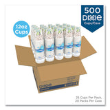 Dixie - PerfecTouch Paper Hot Cups, 12 oz, Coffee Haze Design, 25/Sleeve, 20 Sleeves/Carton