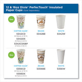 Dixie - PerfecTouch Paper Hot Cups, 12 oz, Coffee Haze Design, 25/Sleeve, 20 Sleeves/Carton