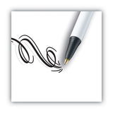 BiC - Clic Stic Ballpoint Pen, Retractable, Medium 1 mm, Black Ink, White Barrel, Dozen