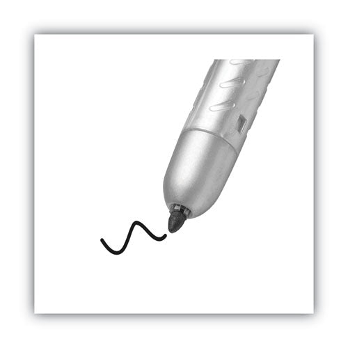 BiC - Intensity Retractable Permanent Marker, Fine Bullet Tip, Black, Dozen