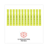 Universal - Desk Highlighters, Fluorescent Yellow Ink, Chisel Tip, Yellow Barrel, Dozen