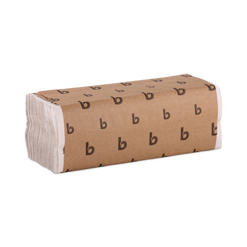 boardwalk - C-Fold Paper Towels, 1-Ply, 11.44 x 10, Bleached White, 198 Sheets/Pack, 12 Packs/Carton