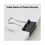 Universal - Binder Clips, Small, Black/Silver, 12/Box
