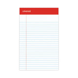 Universal - Perforated Ruled Writing Pads, Narrow Rule, Red Headband, 50 White 5 x 8 Sheets, Dozen