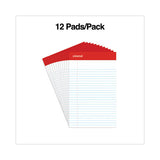 Universal - Perforated Ruled Writing Pads, Narrow Rule, Red Headband, 50 White 5 x 8 Sheets, Dozen
