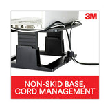 3M - Adjustable Notebook Riser, 13" x 13" x 4" to 6", Black, Supports 20 lbs
