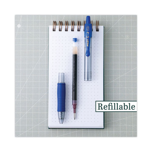 Pilot - G2 Premium Gel Pen, Retractable, Bold 1 mm, Blue Ink, Smoke/Blue Barrel, Dozen