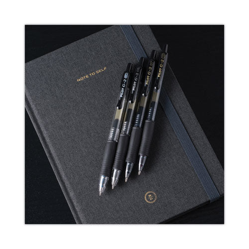 Pilot - G2 Premium Gel Pen, Retractable, Bold 1 mm, Black Ink, Smoke/Black Barrel, Dozen