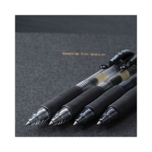 Pilot - G2 Premium Gel Pen, Retractable, Bold 1 mm, Black Ink, Smoke/Black Barrel, Dozen