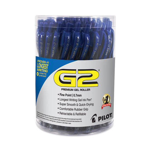 Pilot - G2 Premium Gel Pen Convenience Pack, Retractable, Fine 0.7 mm, Black Ink, Smoke/Black Barrel, 36/Pack