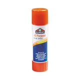 Elmer's - Disappearing Glue Stick, 0.77 oz, Applies White, Dries Clear, 12/Pack
