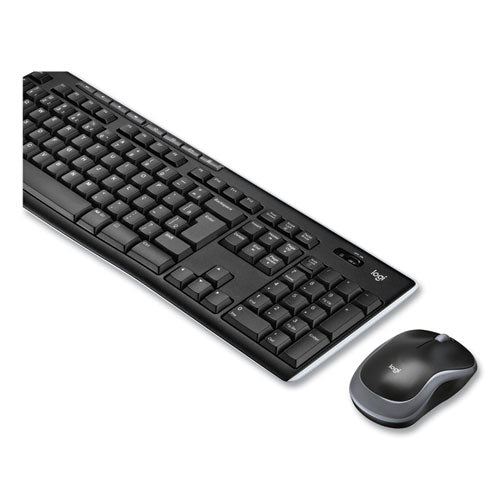 Logitech - Wireless Combo MK270, 2.4 GHz Frequency/33 ft Wireless Range, Black