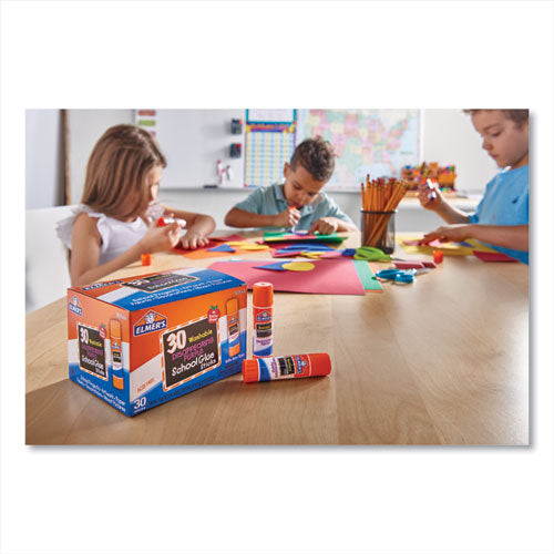 Elmer's - Disappearing Purple School Glue Stick, 0.24 oz, Dries Clear, 30/Box