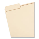 Smead - 100% Recycled Manila Top Tab File Folders, 1/3-Cut Tabs: Assorted, Letter Size, 0.75" Expansion, Manila, 100/Box