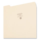 Smead - 100% Recycled Manila Top Tab File Folders, 1/3-Cut Tabs: Assorted, Letter Size, 0.75" Expansion, Manila, 100/Box