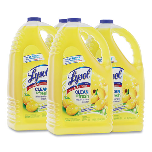 Lysol - Clean and Fresh Multi-Surface Disinfectant Cleaner, Sparkling Lemon and Sunflower Essence, 144 oz Bottle