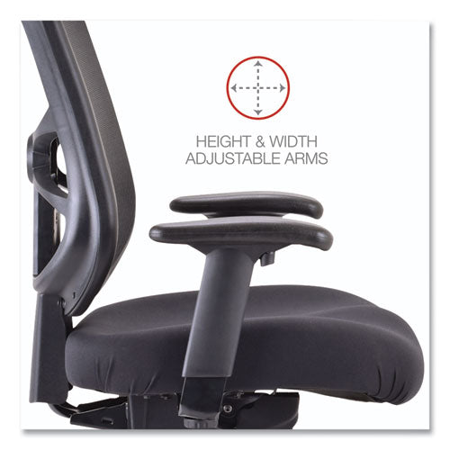 Alera - Alera Elusion Series Mesh Mid-Back Swivel/Tilt Chair, Supports Up to 275 lb, 17.9" to 21.8" Seat Height, Black