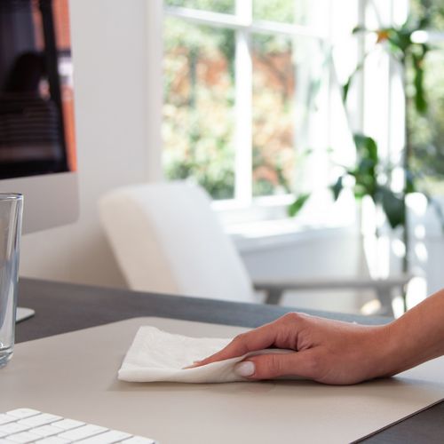 Smead - Vegan Leather Desk Pads, 36 x 17, SandStone