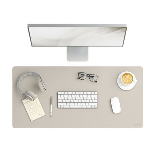 Smead - Vegan Leather Desk Pads, 36 x 17, SandStone