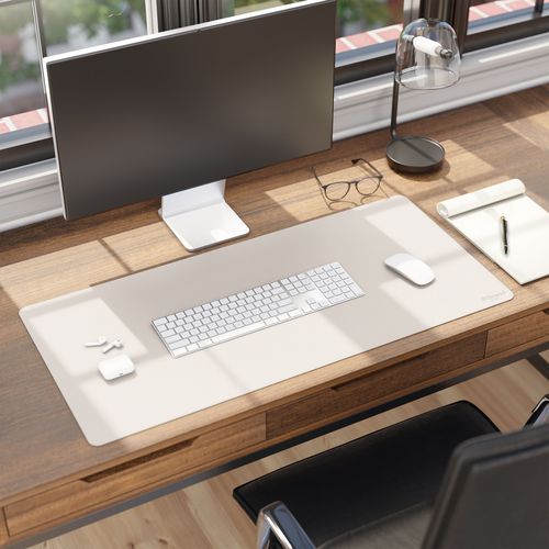 Smead - Vegan Leather Desk Pads, 36 x 17, SandStone